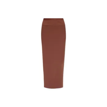 RICK OWENS Pleated Midi Textured Skirt