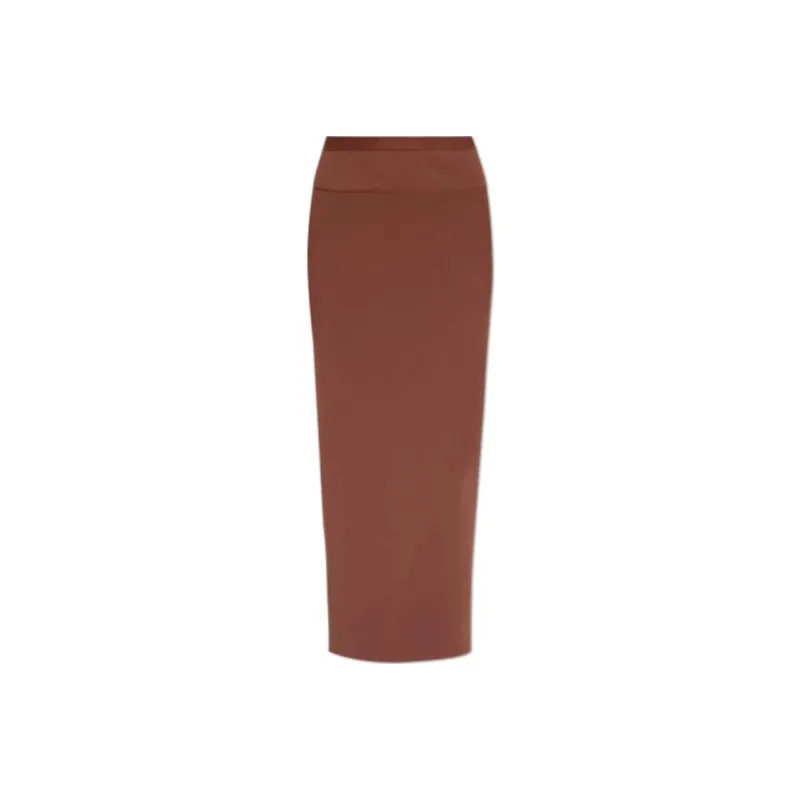 RICK OWENS Pleated Midi Textured Skirt-0