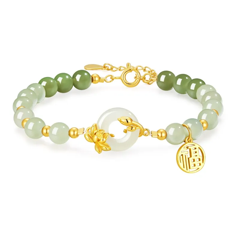 ZSY Bracelets Pale Greenish White Jade Women's-0