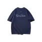 Navy Blue with White Text Embroidery