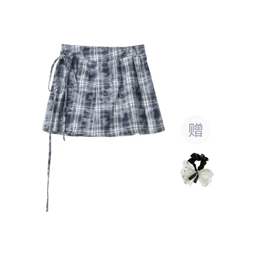 TUSHIFEI Casual Short Skirts Women's Blue