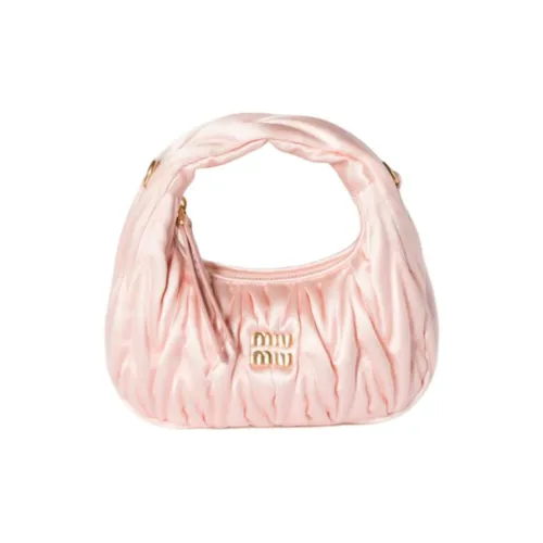 MIU MIU Wander Series Silk One Shoulder Handbag Mini Women's Rose Orchid Blossom Pink
