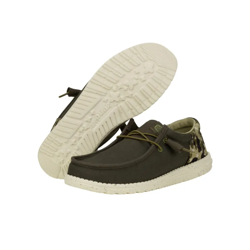 Heydude Wally Funk Americana Casual Shoes Men's Olive Green-5