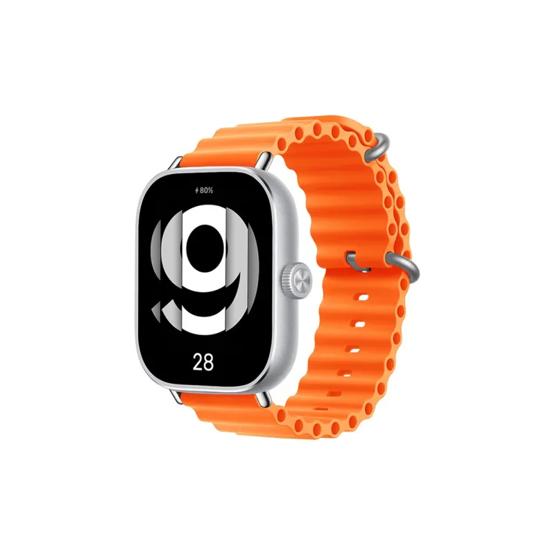 MUZHITIANKONG Xiaomi Red Beige Compatibility Watch Band Silicone Material-8