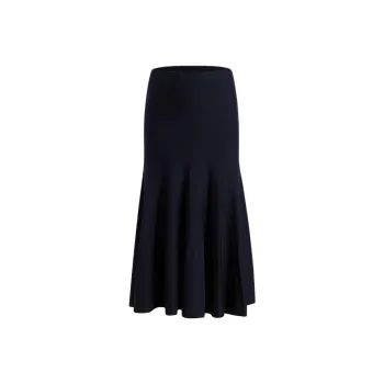 KHAITE Mayu Skirt 'Midnight Navy'