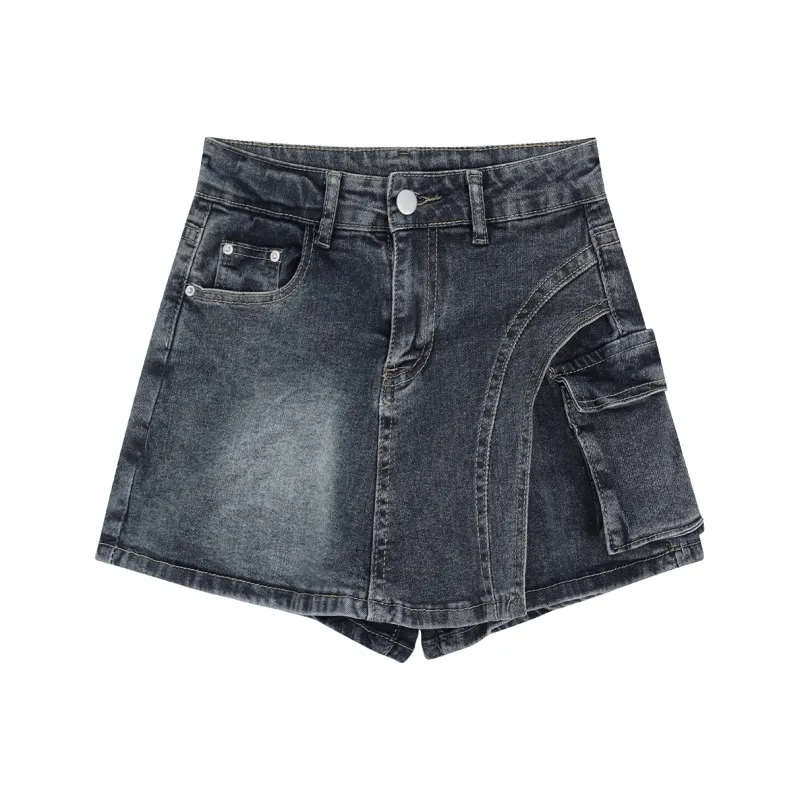 DGMZ Denim Skort Women's Vintage Blue-0