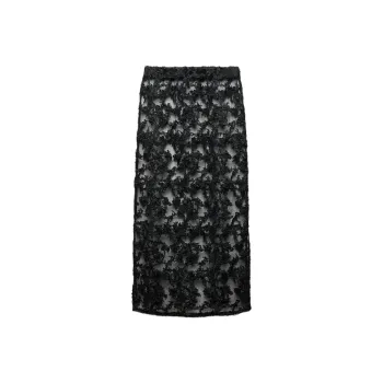 ZARA Casual Long Skirts Women's Black