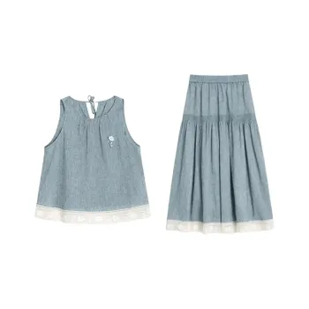 Fragment Skirt Set Women's Denim Blue