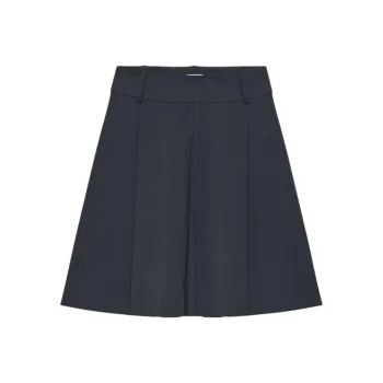 ARITZIA FW24 Sunday Best Cornetto Pleated Skirt Casual Long Skirts Women's Admiral/Marine Blue