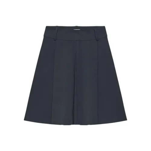 ARITZIA FW24 Sunday Best Cornetto Pleated Skirt Casual Long Skirts Women's Admiral/Marine Blue