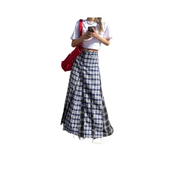 Rose Casual Long Skirts Women's Blue