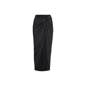 SKIMS SIGNATURE SWIM SARONG SKIRT Swim Dresses & Skirts Women's ONYX/Onyx