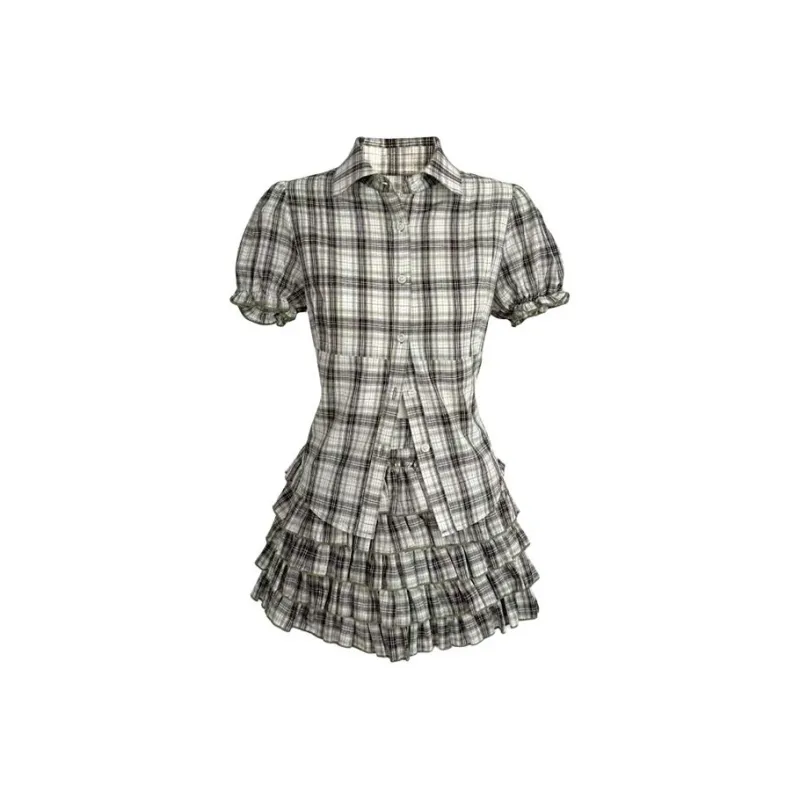 HUINIAN Skirt Set Women's Light Coffee-0