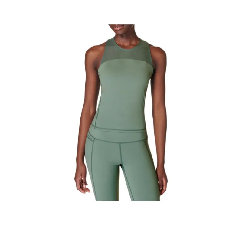 Sweaty Betty Power Illusion Sport Vests Women's Cool Green-0