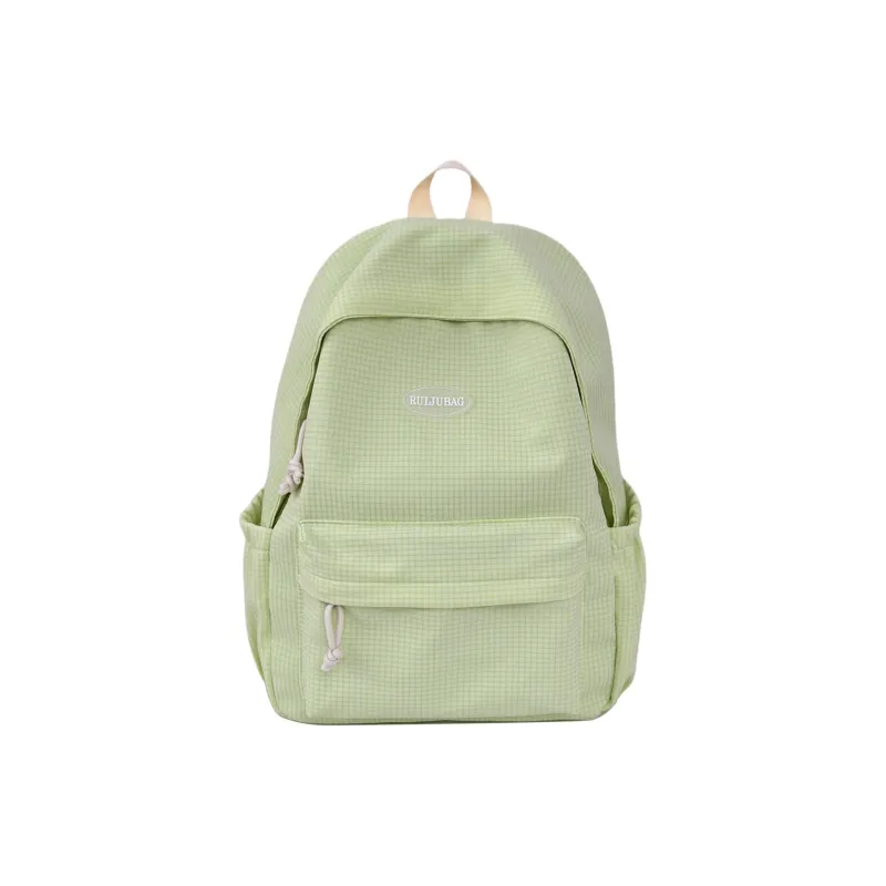 Kewuku Nylon Backpack Unisex Lake Blue, Light Green, White, Pink, Khaki-1
