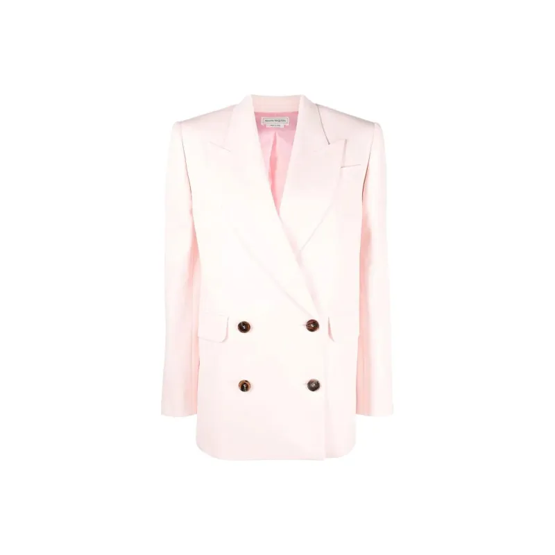 Alexander McQueen Double-Breasted Long Sleeved Blazer-0