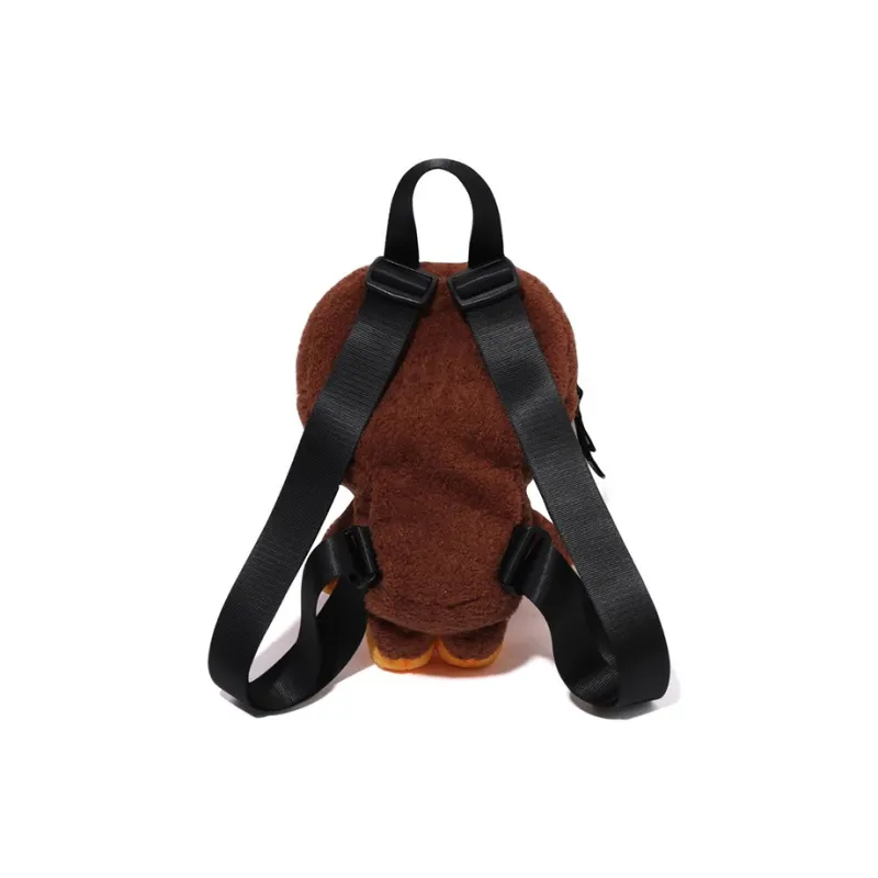 A BATHING APE Fabric Backpack Unisex Coffee-2
