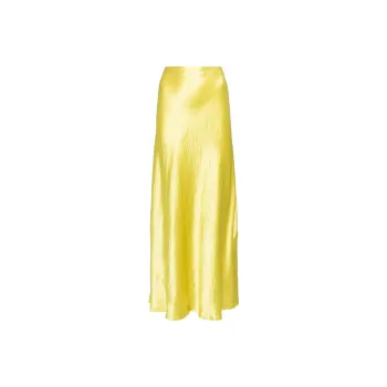 VINCE A line Satin Midi Skirt