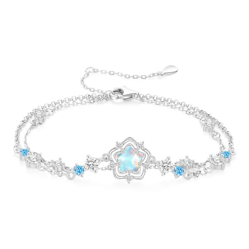 Lao Feng Xiang S925 Silver Bracelets Women's-0
