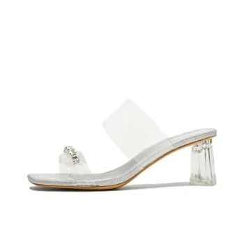 BASTO Rhinestone Crystal Quiet Slide Slippers Women's