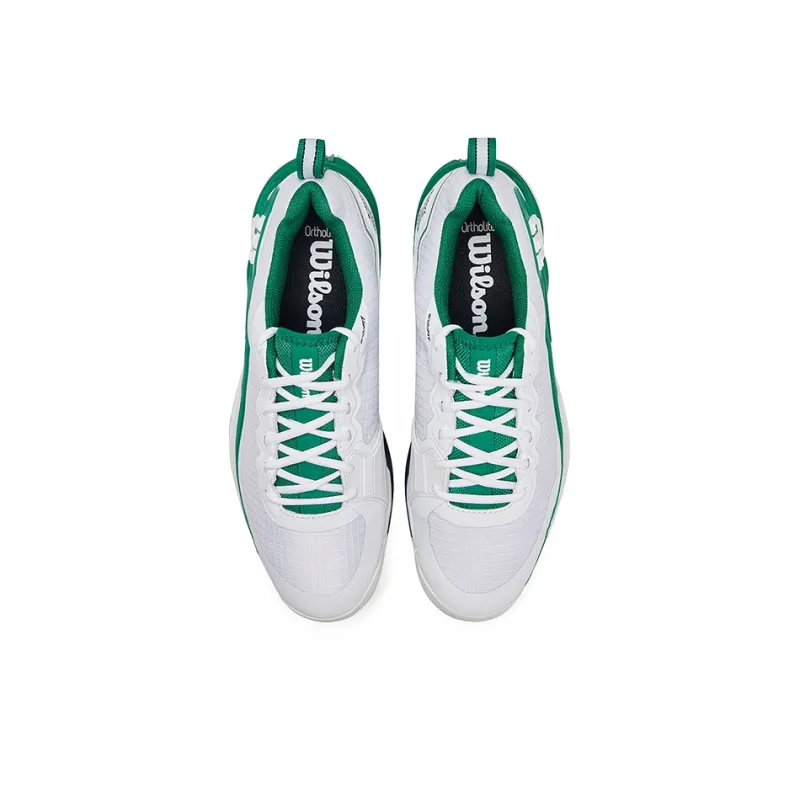 Wilson RUSH PRO 4.5 Cushioning Support Low Top Tennis Shoes Men's White Green-2