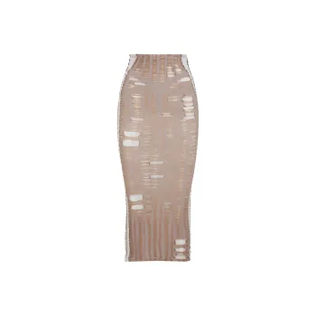 DIESEL M Calina Distressed Seamless Midi Skirt