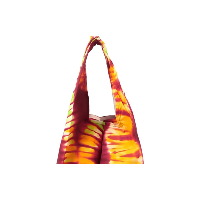 Beams Kanga Cotton One Shoulder Handbags Women's Fuchsia/Turquoise-5