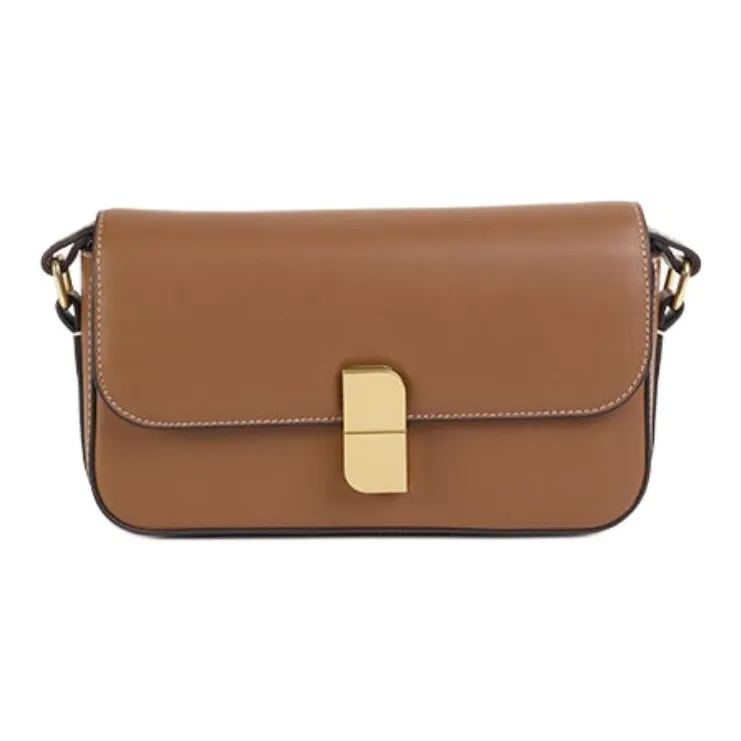 Nat & Nin Leather Baguette Bag Shoulder Bag Small Size Women's Hazelnut-1