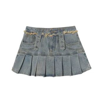 EPTISON WOMAN Denim Short Skirts Women's Denim Blue