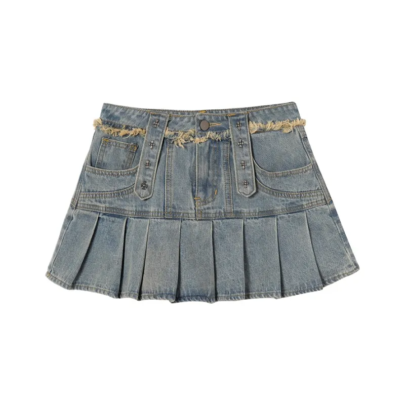 EPTISON WOMAN Denim Short Skirts Women's Denim Blue-0
