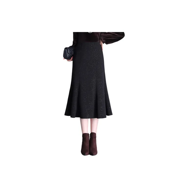 La Chapelle Casual Long Skirt Women's Black-0
