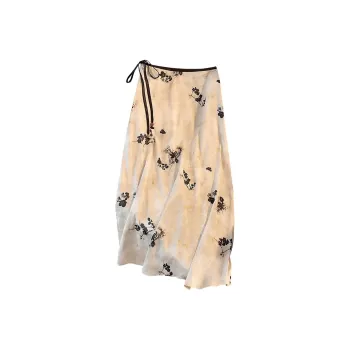 Cypress House Casual Long Skirt Women's Cyan Beige