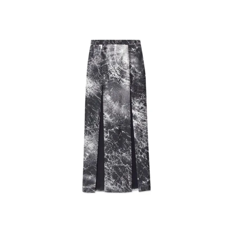 Alexander McQueen Smashed Screen Double Slit Skirt-0