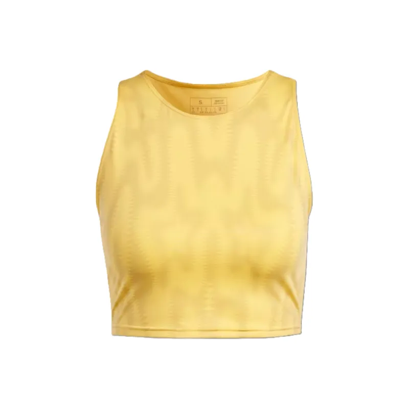 Adidas YOGA STUDIO PRINTED TANK TOP Sport Vests Women's Yellow-0