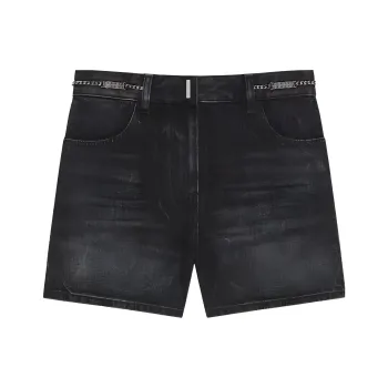 Givenchy Denim Short With Chain 'Black'