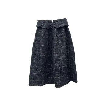 CHANEL Casual Long Skirt Women's Black