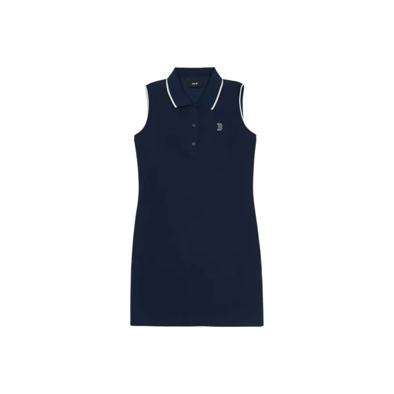 MLB Preppy Style Collection New York Yankees 25SS Sleeveless Dress Women's Marine Blue-0