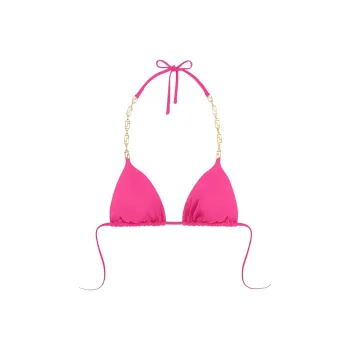 VERSACE Greca Hardware Bikini Top 'Pink'