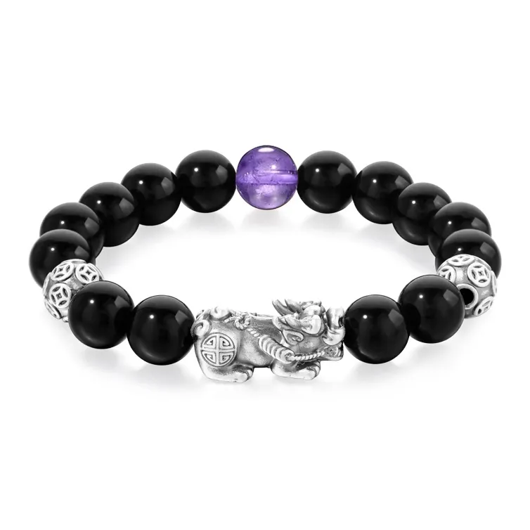 ZHOUDIWANG Ebony Wooden Bracelets Unisex-5