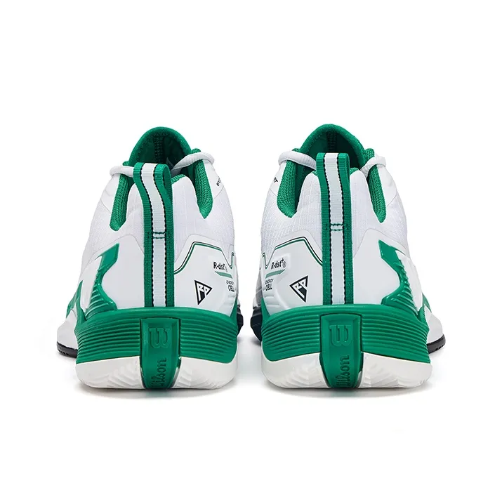 Wilson RUSH PRO 4.5 Cushioning Support Low Top Tennis Shoes Men's White Green-3
