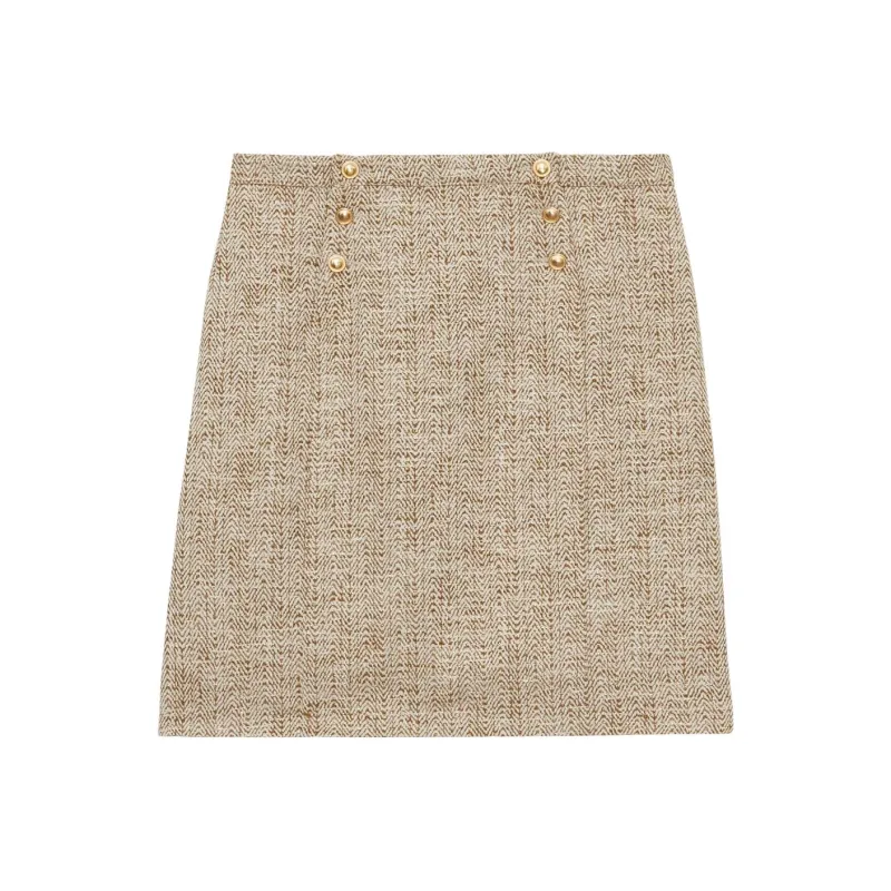 INES DE LA FRESSANGE Casual Short Skirts Women's Gold-0