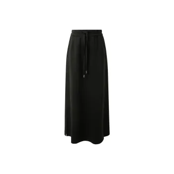 3COLOUR Casual Split Long Skirt Women's Classic Black