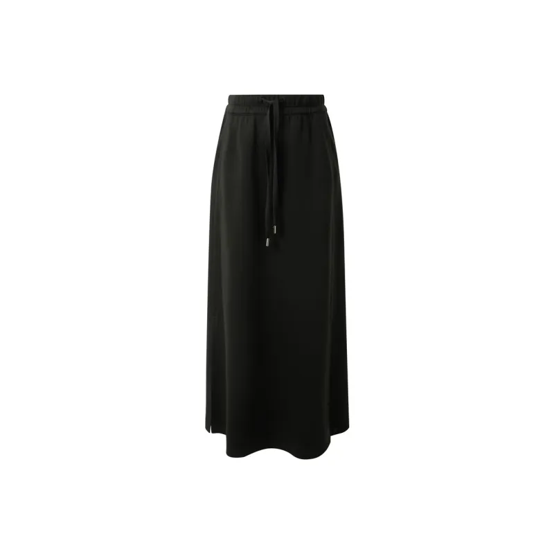 3COLOUR Casual Split Long Skirt Women's Classic Black-0