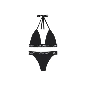 OFF WHITE Logo Detailed Halterneck Bikini