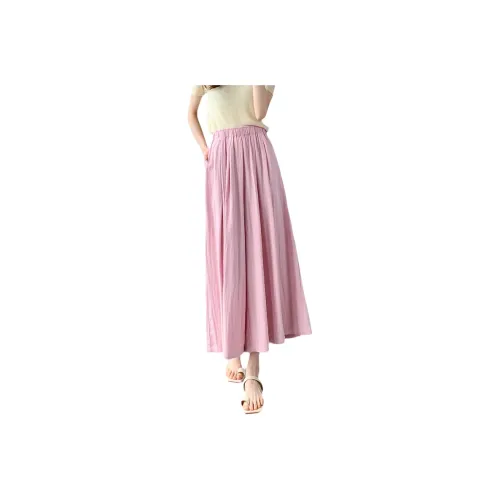 SITOL Casual Long Skirts Women's Pink