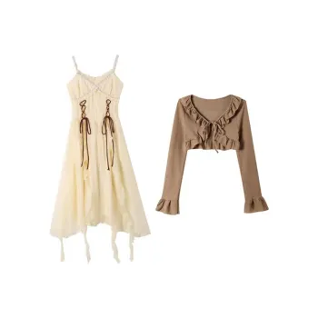 PUREIDOL Skirt Set Women's Apricot
