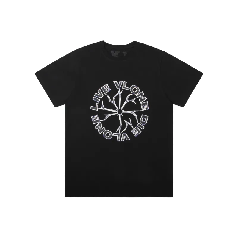 VLONE Large Logo Collection SS25 T Shirt Unisex Black White-1