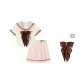 Charming Berry-Berry Chocolate 42cm Pleated Skirt Clothing Sets