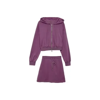 Icicofficial Skirt Set Women's Purple