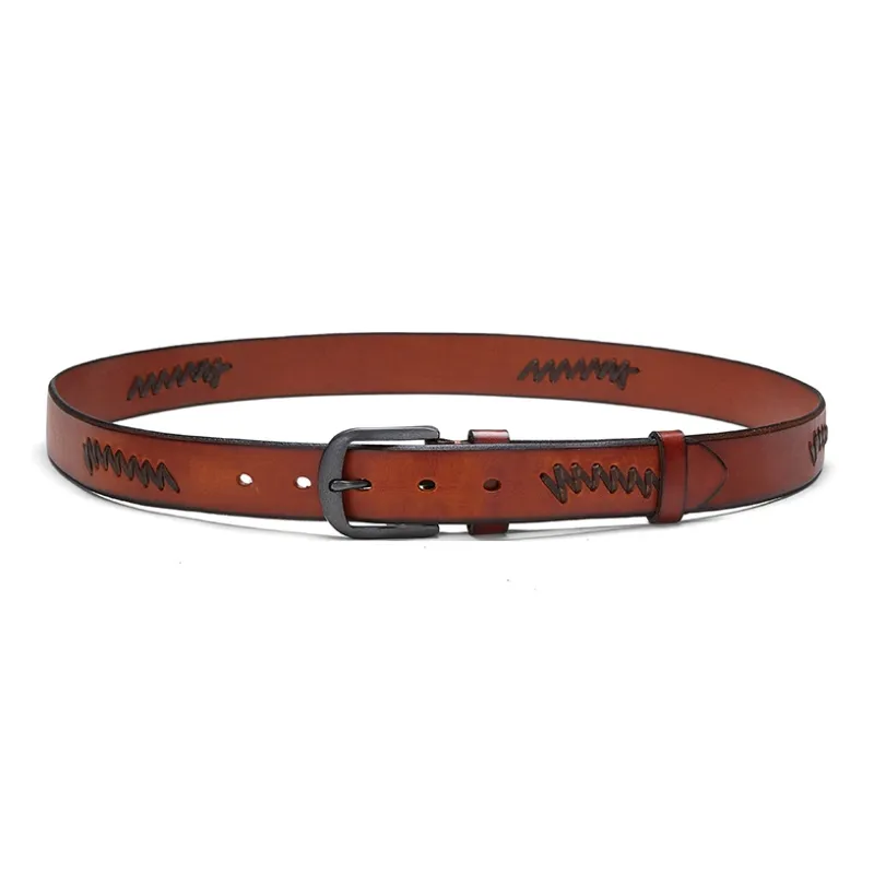 PIERRE CARDIN Top Grain Cow Leather Belts Men's Khaki/Brown/Black 3.4cm-9
